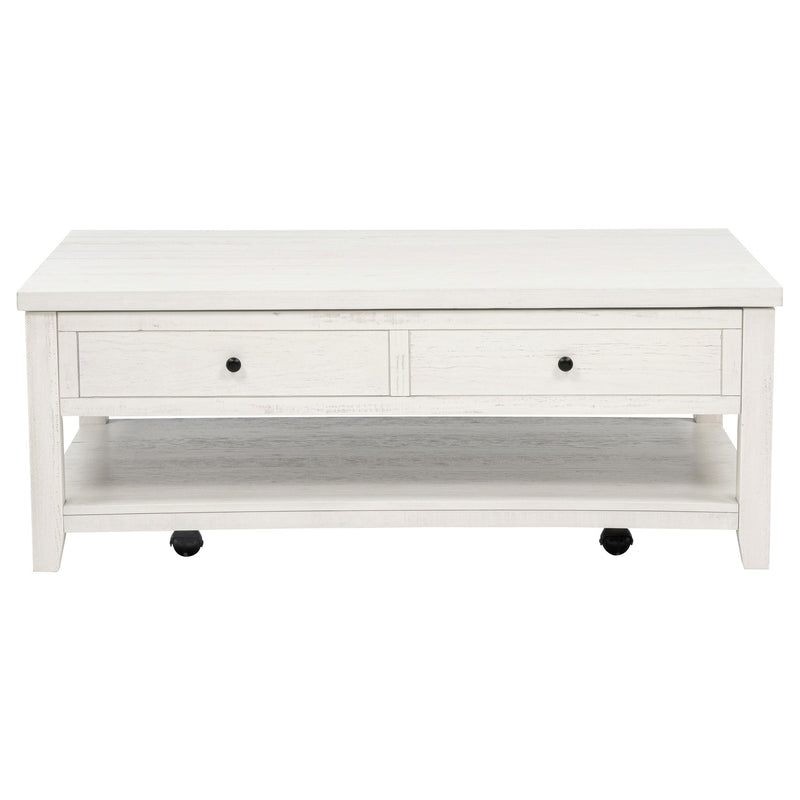 Payne 48-inch Mobile Lift Top Coffee Table Distressed White - 710555