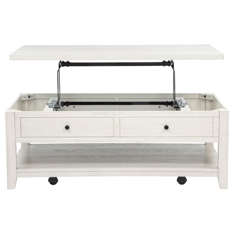 Payne 48-inch Mobile Lift Top Coffee Table Distressed White - 710555