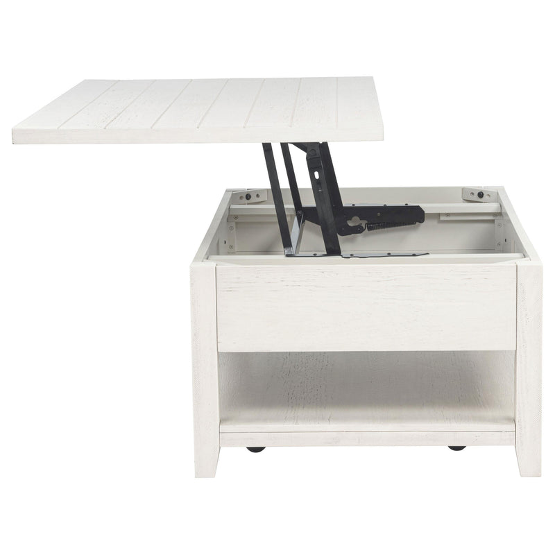 Payne 48-inch Mobile Lift Top Coffee Table Distressed White - 710555