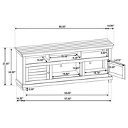 Payne 60-inch TV Stand Media Console Distressed White - 710052