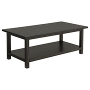 Payne Wood Coffee Table with Shelf Distressed Java - 710568