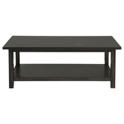 Payne Wood Coffee Table with Shelf Distressed Java - 710568