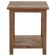 Payne Wood End Table with Shelf Distressed Brown - 710546