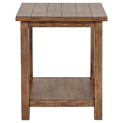 Payne Wood End Table with Shelf Distressed Brown - 710546