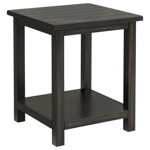 Payne Wood End Table with Shelf Distressed Java - 710566