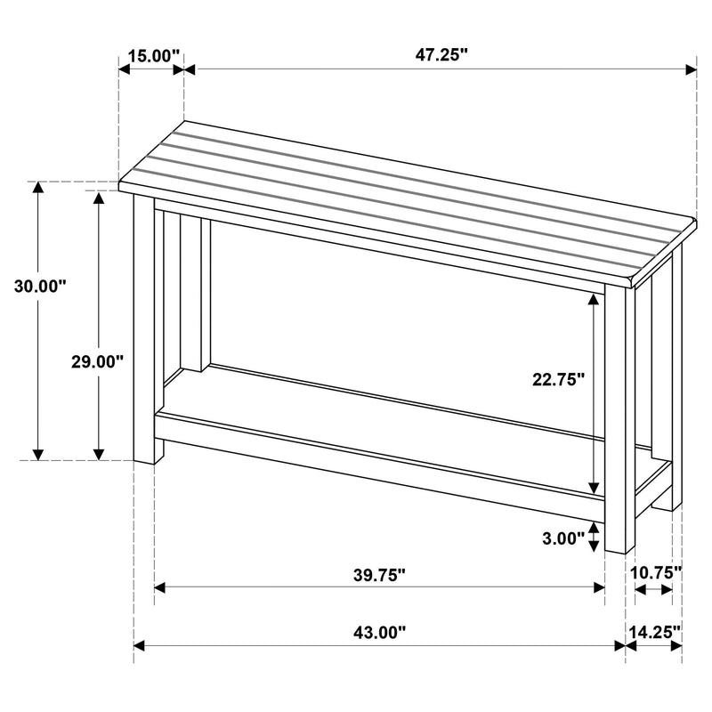 Payne Wood Entryway Sofa Console Table Java - 710569