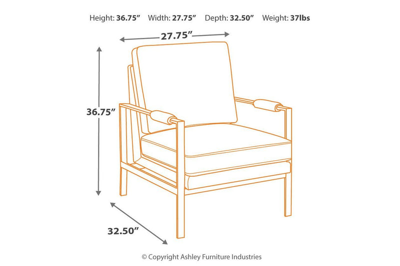 Peacemaker Brown Accent Chair - Gate FurnitureAccent Chair