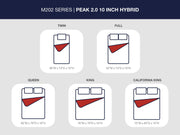 Peak 2.0 10 Hybrid Light Blue California King Mattress - M20251