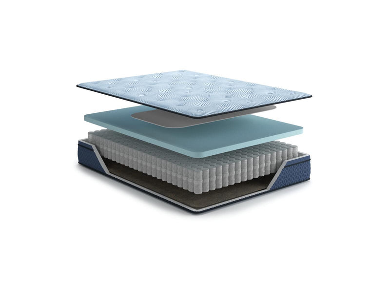 Peak 2.0 12 Hybrid Light Blue Queen Mattress - M20331