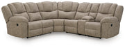 Pearce-Pike Birch 3-Piece Reclining Sectional with Console - PC69205S2