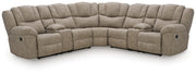 Pearce-Pike Birch 3-Piece Reclining Sectional with Double Console - PC69205S3