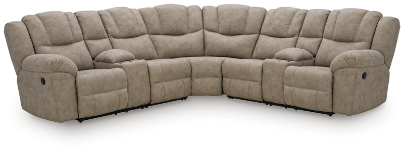 Pearce-Pike Birch 3-Piece Reclining Sectional with Double Console - PC69205S3