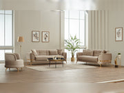 Pedro Chair in Beige - 200-SIM-PED-VELVET260-B