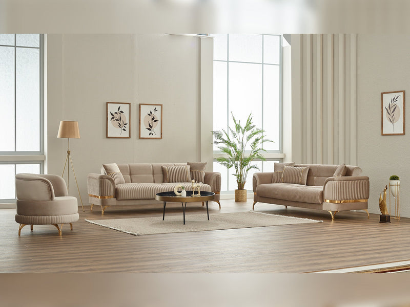 Pedro Chair in Beige - 200-SIM-PED-VELVET260-B