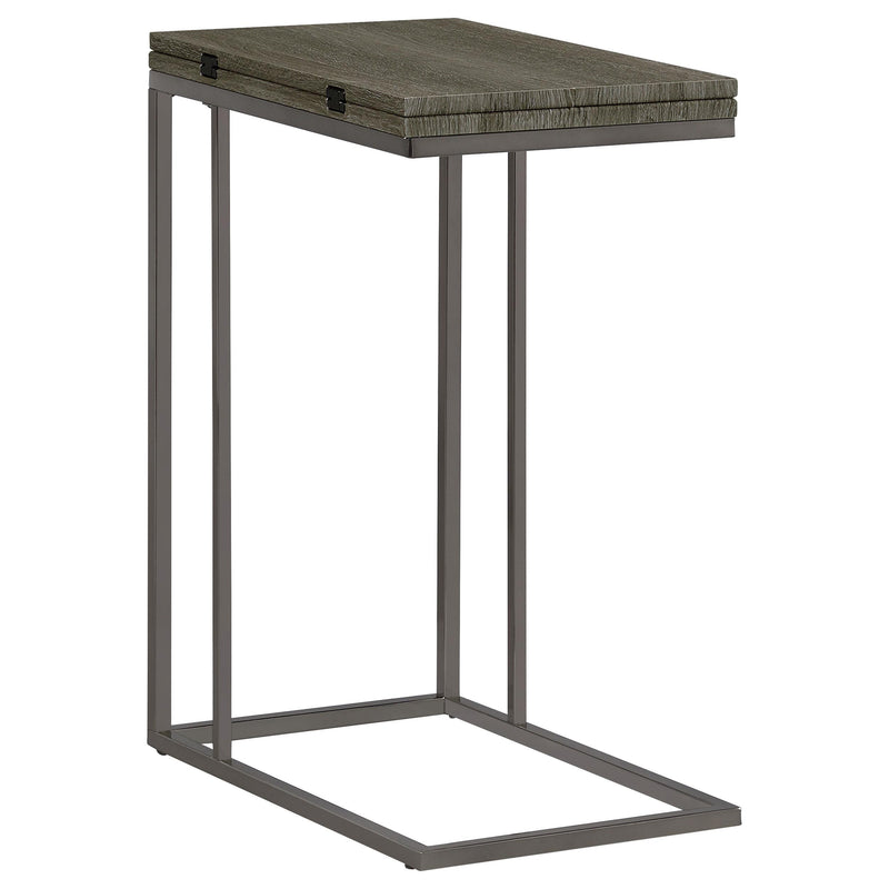 Pedro Expandable C-Shaped Sofa Side Table Weathered Grey - 902864