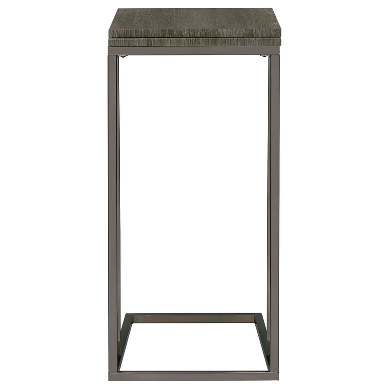 Pedro Expandable C-Shaped Sofa Side Table Weathered Grey - 902864