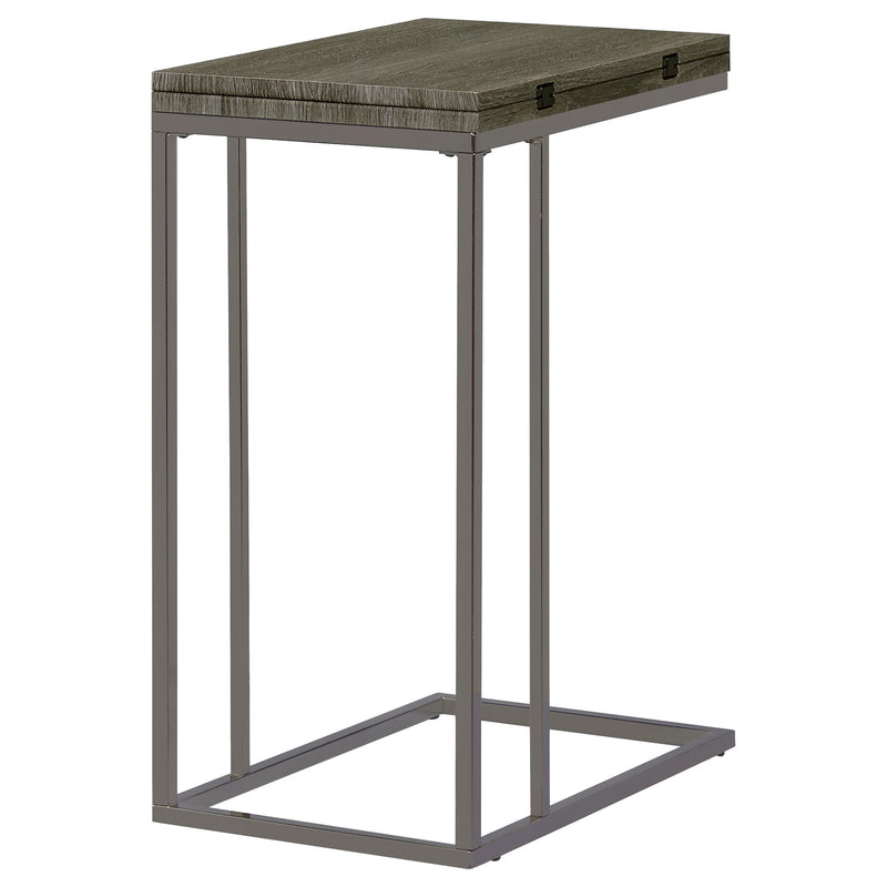 Pedro Expandable C-Shaped Sofa Side Table Weathered Grey - 902864
