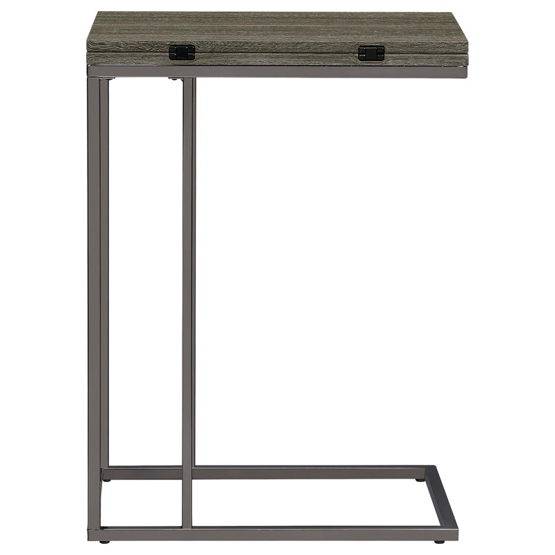 Pedro Expandable C-Shaped Sofa Side Table Weathered Grey - 902864