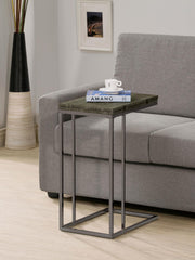 Pedro Expandable C-Shaped Sofa Side Table Weathered Grey - 902864
