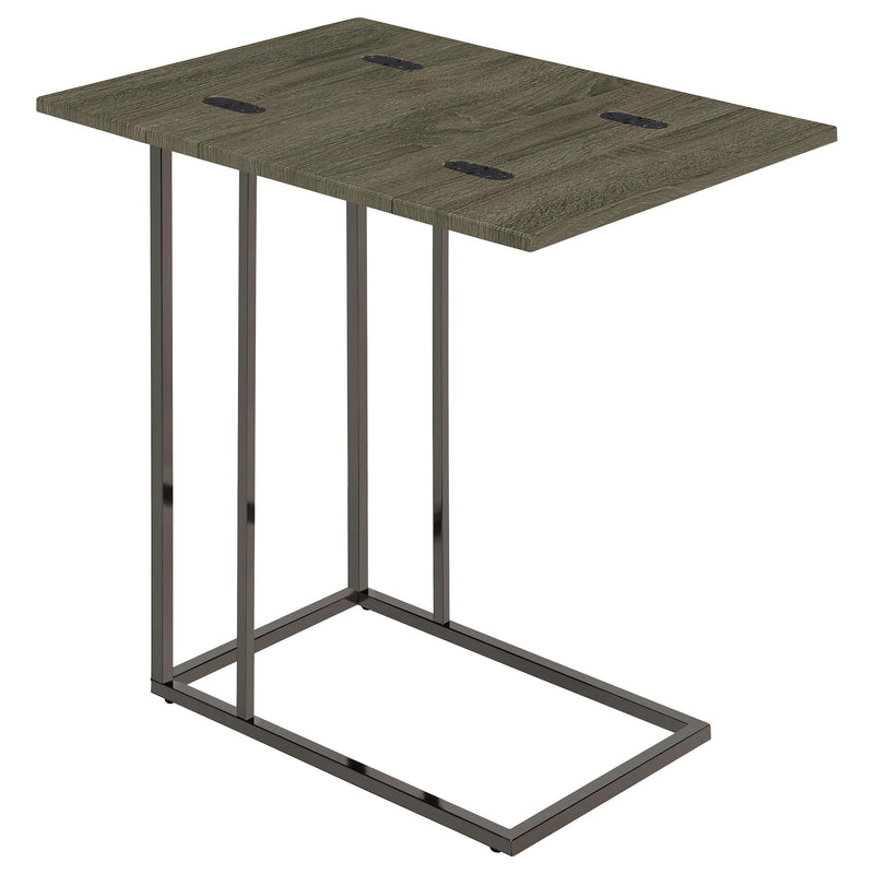 Pedro Expandable C-Shaped Sofa Side Table Weathered Grey - 902864