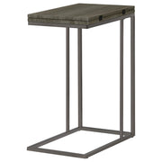 Pedro Expandable C-Shaped Sofa Side Table Weathered Grey - 902864