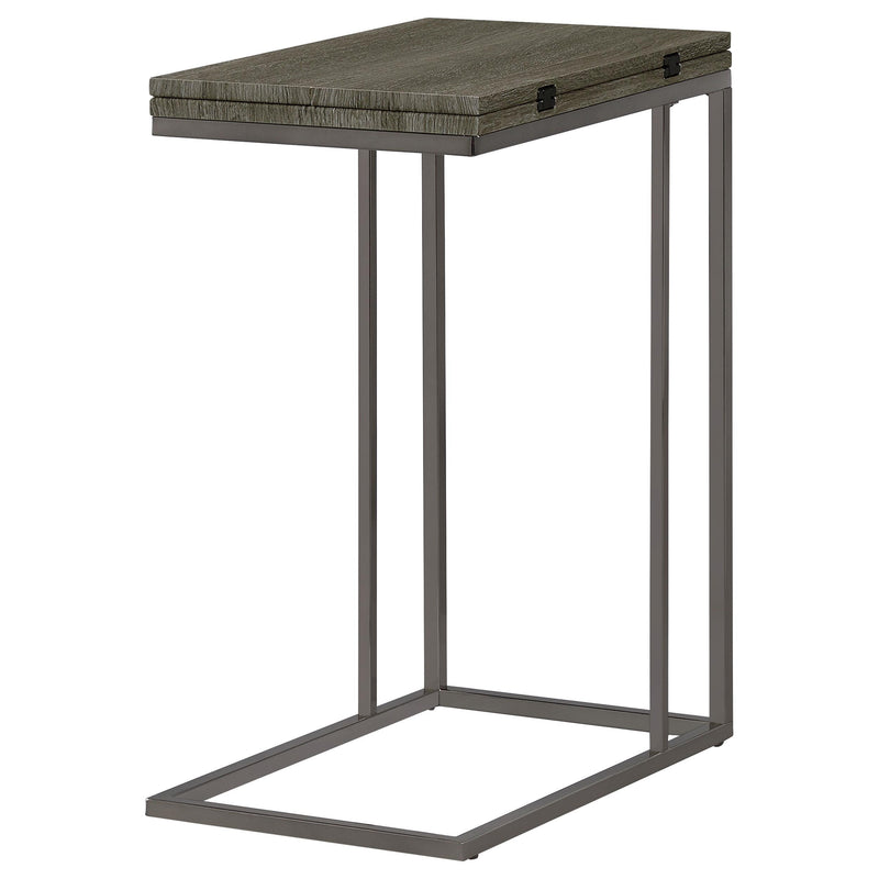 Pedro Expandable C-Shaped Sofa Side Table Weathered Grey - 902864