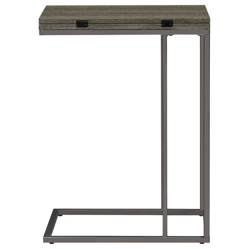 Pedro Expandable C-Shaped Sofa Side Table Weathered Grey - 902864
