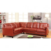 Peever Mahogany Red Sectional - CM6268RD-SET