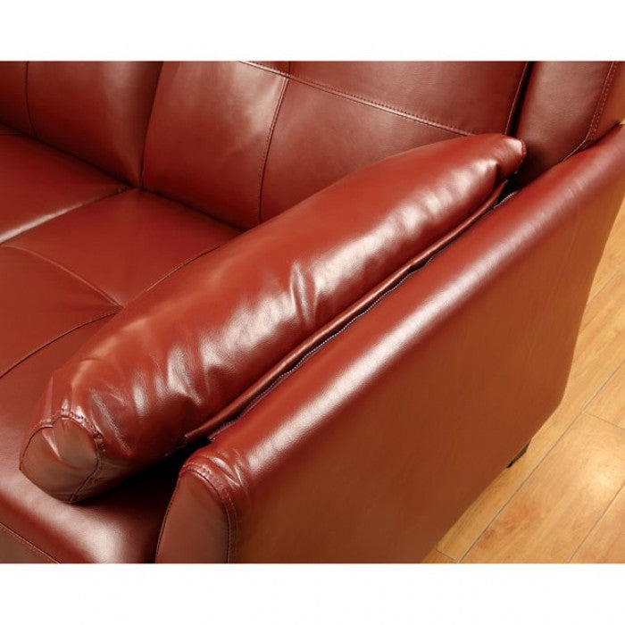 Peever Mahogany Red Sectional - CM6268RD-SET