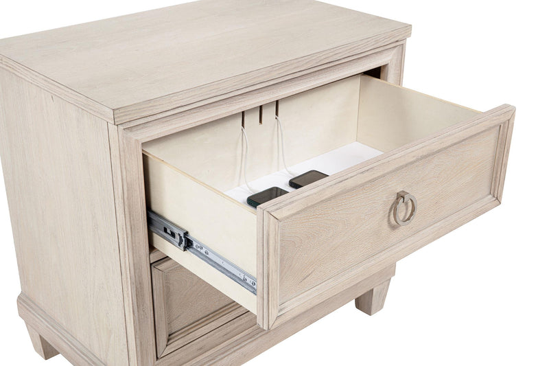 Pembroke 2-drawer Nightstand Bedside Table Washed Oak - 215922