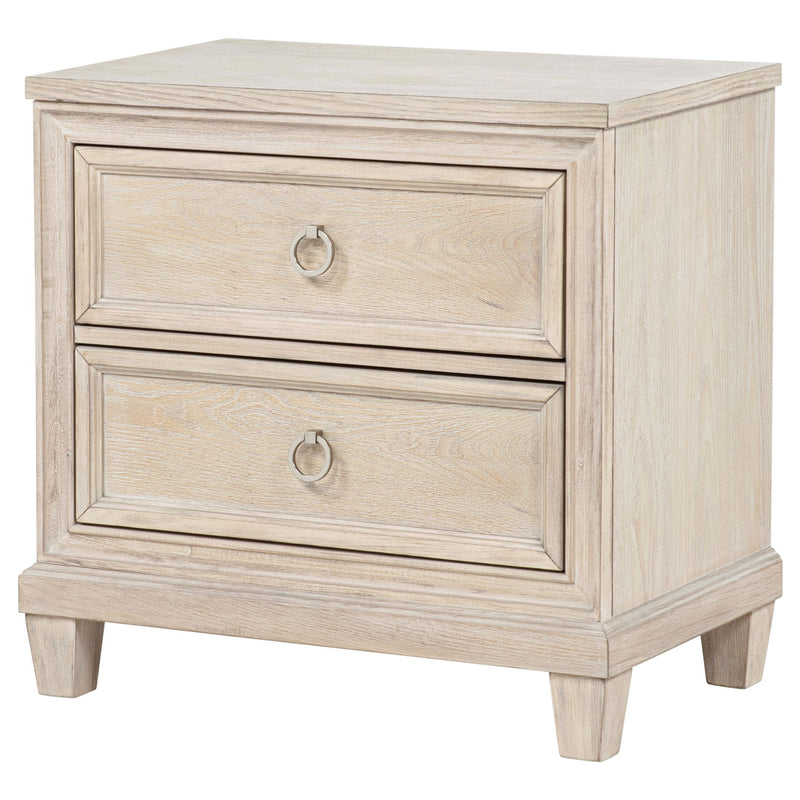 Pembroke 2-drawer Nightstand Bedside Table Washed Oak - 215922