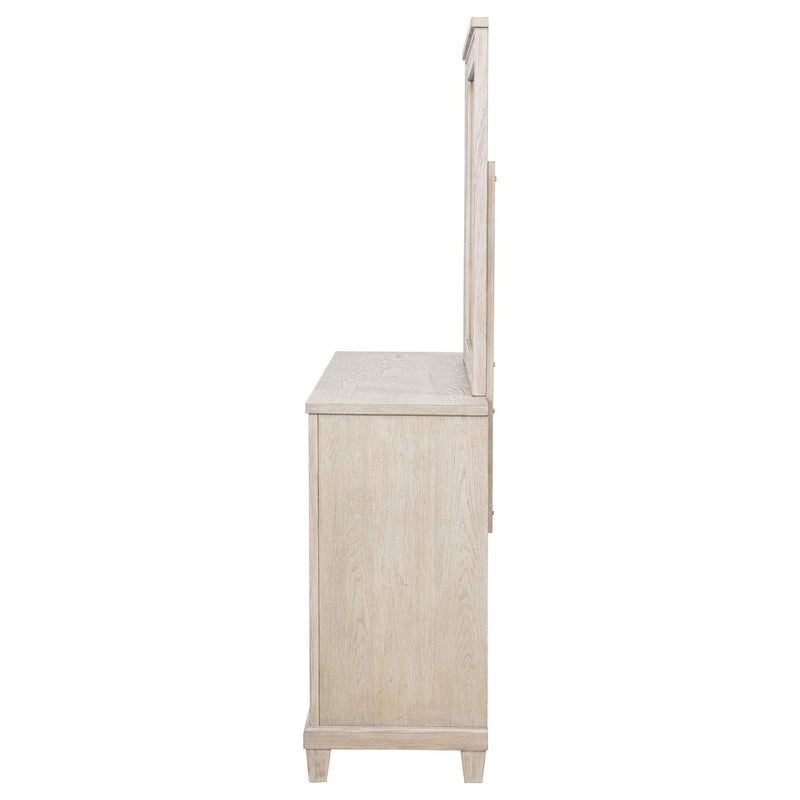 Pembroke 6-drawer Bedroom Dresser with Mirror Washed Oak - 215923M
