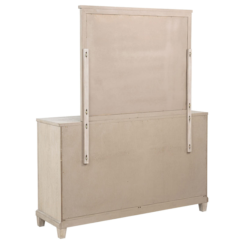 Pembroke 6-drawer Bedroom Dresser with Mirror Washed Oak - 215923M