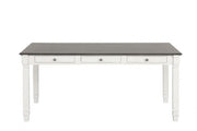 Pendola Rustic White Dining Table - FM3427WH-T