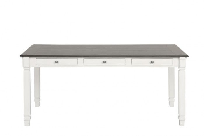 Pendola Rustic White Dining Table - FM3427WH-T