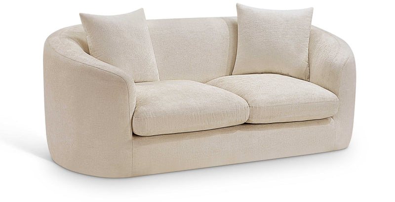 Penelope 66.5" Chenille Fabric Upholstered Upholstered Loveseat in Beige - 44073Beige-L