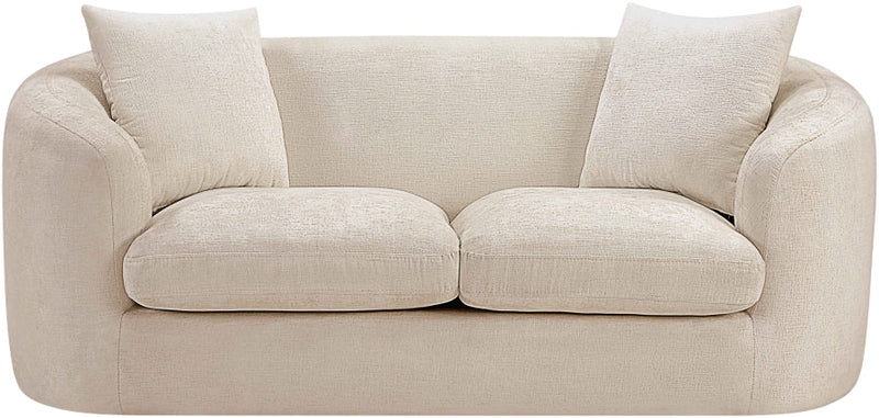Penelope 66.5" Chenille Fabric Upholstered Upholstered Loveseat in Beige - 44073Beige-L
