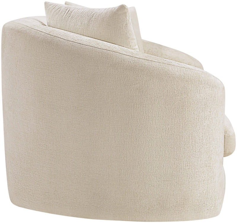 Penelope 66.5" Chenille Fabric Upholstered Upholstered Loveseat in Beige - 44073Beige-L