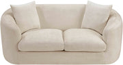 Penelope 66.5" Chenille Fabric Upholstered Upholstered Loveseat in Beige - 44073Beige-L