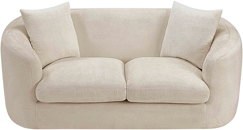 Penelope 66.5" Chenille Fabric Upholstered Upholstered Loveseat in Beige - 44073Beige-L