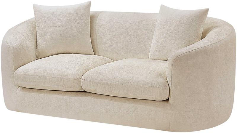 Penelope 66.5" Chenille Fabric Upholstered Upholstered Loveseat in Beige - 44073Beige-L