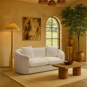 Penelope 66.5" Chenille Fabric Upholstered Upholstered Loveseat in Beige - 44073Beige-L
