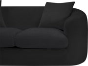 Penelope 66.5" Chenille Fabric Upholstered Upholstered Loveseat in Black - 44073Black-L