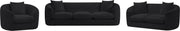 Penelope 66.5" Chenille Fabric Upholstered Upholstered Loveseat in Black - 44073Black-L