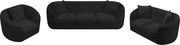 Penelope 66.5" Chenille Fabric Upholstered Upholstered Loveseat in Black - 44073Black-L