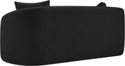 Penelope 66.5" Chenille Fabric Upholstered Upholstered Loveseat in Black - 44073Black-L