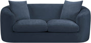 Penelope 66.5" Chenille Fabric Upholstered Upholstered Loveseat in Blue - 44073Navy-L