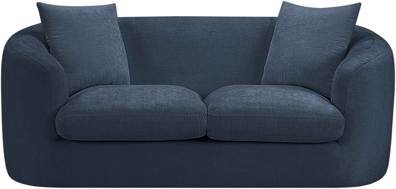 Penelope 66.5" Chenille Fabric Upholstered Upholstered Loveseat in Blue - 44073Navy-L