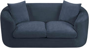 Penelope 66.5" Chenille Fabric Upholstered Upholstered Loveseat in Blue - 44073Navy-L