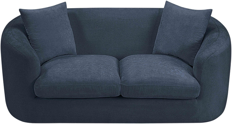 Penelope 66.5" Chenille Fabric Upholstered Upholstered Loveseat in Blue - 44073Navy-L